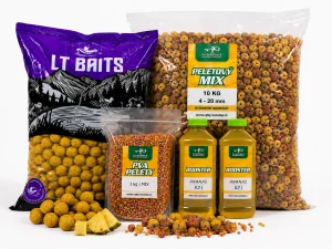 Kaprový set Ananas 20 mm – 10 kg boilies + 10 kg pelet